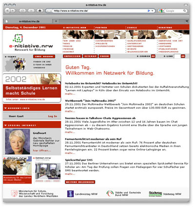 e-nitiative.nrw Homepage